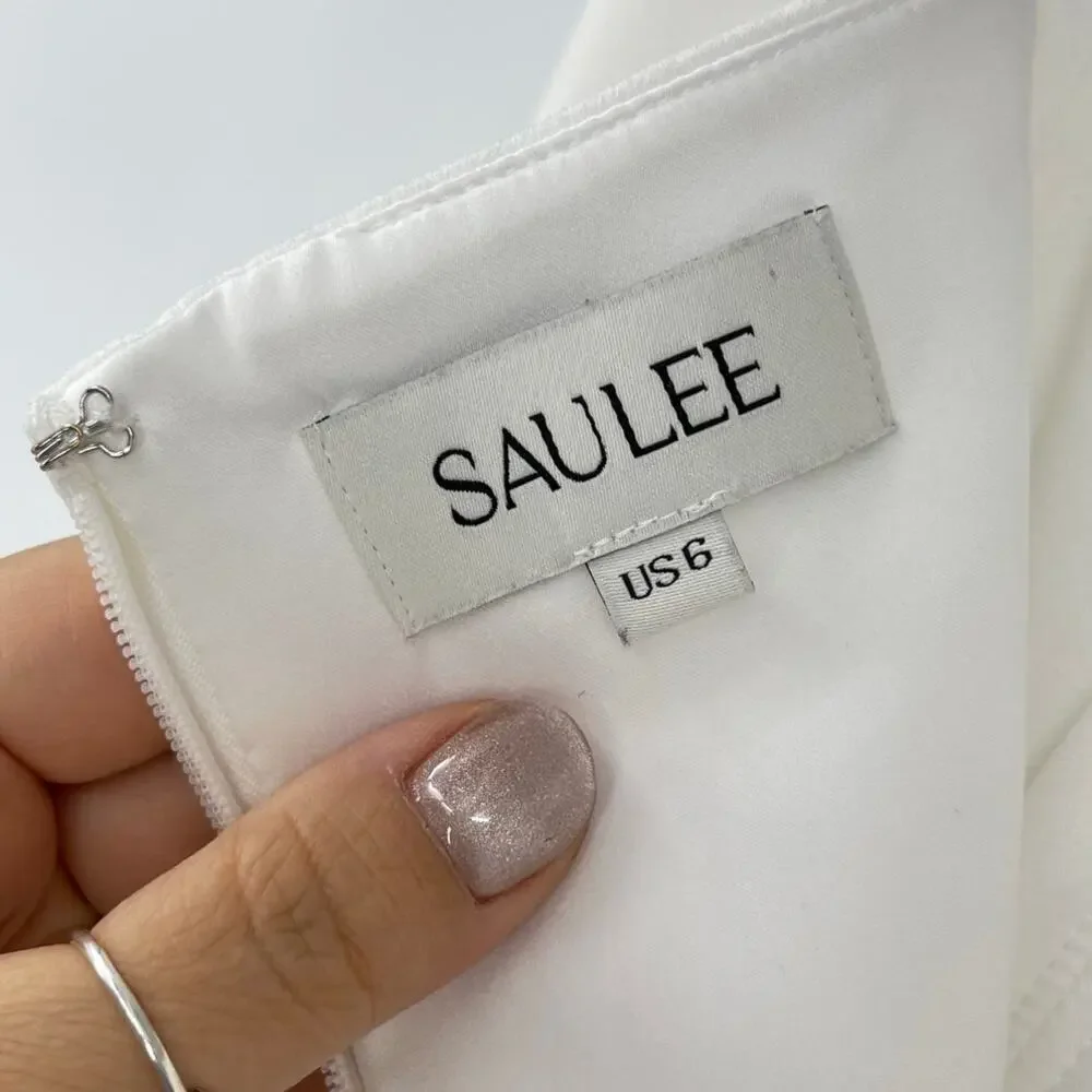 Elegant White Strapless Maxi Dress - Picture 5 of 16